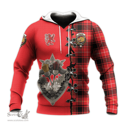 Scottish MacIver Modern Clan Tartan Hoodie - Lion Rampant And Celtic Thistle Style Scottish Plaid Tartan Plaid