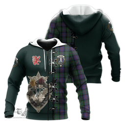 Scottish MacCallum Clan Tartan Hoodie - Lion Rampant And Celtic Thistle Style Scottish Plaid Tartan Plaid