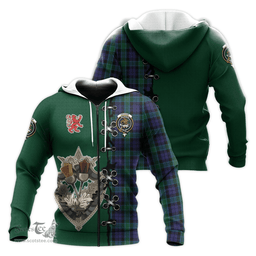 Scottish Graham of Menteith Clan Tartan Hoodie - Lion Rampant And Celtic Thistle Style Scottish Plaid Tartan Plaid