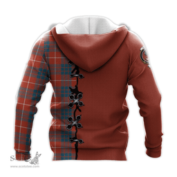 Scottish Hamilton Ancient Clan Tartan Hoodie - Lion Rampant And Celtic Thistle Style Scottish Plaid Tartan Plaid