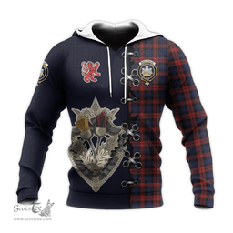 Scottish MacLachlan Clan Tartan Hoodie - Lion Rampant And Celtic Thistle Style Scottish Plaid Tartan Plaid