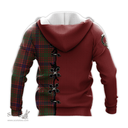 Scottish Lumsden Clan Tartan Hoodie - Lion Rampant And Celtic Thistle Style Scottish Plaid Tartan Plaid