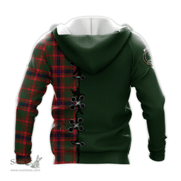 Scottish Kinninmont Clan Tartan Hoodie - Lion Rampant And Celtic Thistle Style Scottish Plaid Tartan Plaid