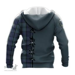 Scottish Hannay Blue Clan Tartan Hoodie - Lion Rampant And Celtic Thistle Style Scottish Plaid Tartan Plaid
