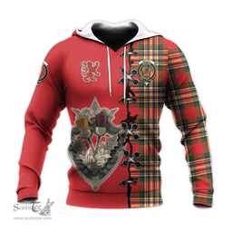 Scottish MacGill Modern Clan Tartan Hoodie - Lion Rampant And Celtic Thistle Style Scottish Plaid Tartan Plaid