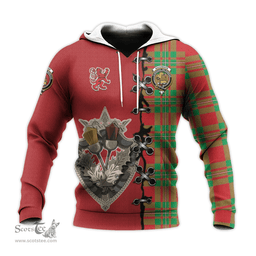 Scottish MacGregor Modern Clan Tartan Hoodie - Lion Rampant And Celtic Thistle Style Scottish Plaid Tartan Plaid