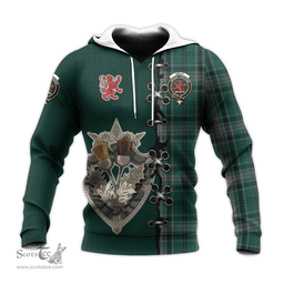 Scottish Kelly of Sleat Hunting Clan Tartan Hoodie - Lion Rampant And Celtic Thistle Style Scottish Plaid Tartan Plaid