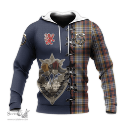 Scottish MacInnes Ancient Hunting Clan Tartan Hoodie - Lion Rampant And Celtic Thistle Style Scottish Plaid Tartan Plaid