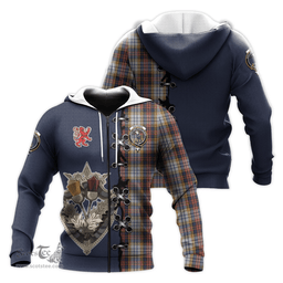 Scottish MacInnes Ancient Hunting Clan Tartan Hoodie - Lion Rampant And Celtic Thistle Style Scottish Plaid Tartan Plaid