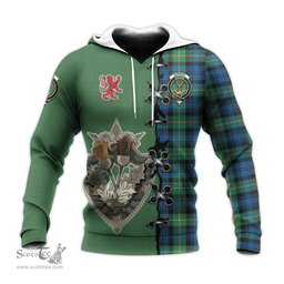 Scottish Gordon Ancient Clan Tartan Hoodie - Lion Rampant And Celtic Thistle Style Scottish Plaid Tartan Plaid