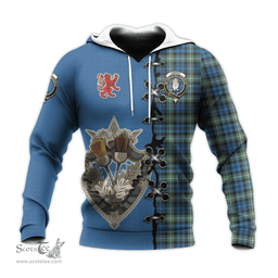 Scottish Lamont Ancient Clan Tartan Hoodie - Lion Rampant And Celtic Thistle Style Scottish Plaid Tartan Plaid