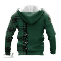 Scottish MacArthur Ancient Clan Tartan Hoodie - Lion Rampant And Celtic Thistle Style Scottish Plaid Tartan Plaid