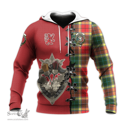 Scottish Gibsone (Gibson - Gibbs) Clan Tartan Hoodie - Lion Rampant And Celtic Thistle Style Scottish Plaid Tartan Plaid