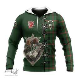 Scottish Kincaid Modern Clan Tartan Hoodie - Lion Rampant And Celtic Thistle Style Scottish Plaid Tartan Plaid