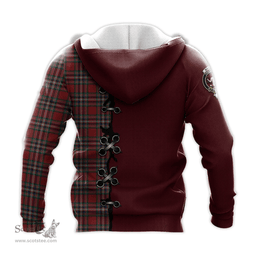 Scottish MacFarlane Red Clan Tartan Hoodie - Lion Rampant And Celtic Thistle Style Scottish Plaid Tartan Plaid