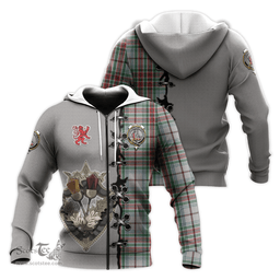 Scottish MacBain Dress Clan Tartan Hoodie - Lion Rampant And Celtic Thistle Style Scottish Plaid Tartan Plaid