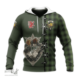 Scottish MacIver Hunting Clan Tartan Hoodie - Lion Rampant And Celtic Thistle Style Scottish Plaid Tartan Plaid