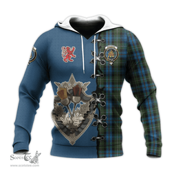 Scottish Mackenzie Clan Tartan Hoodie - Lion Rampant And Celtic Thistle Style Scottish Plaid Tartan Plaid