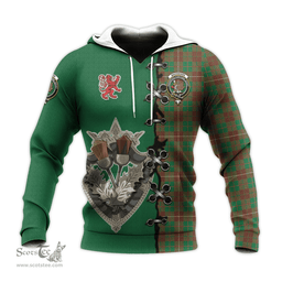 Scottish MacKinnon Hunting Modern Clan Tartan Hoodie - Lion Rampant And Celtic Thistle Style Scottish Plaid Tartan Plaid
