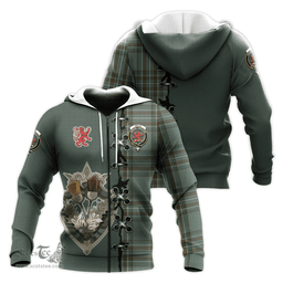 Scottish Kelly Dress Clan Tartan Hoodie - Lion Rampant And Celtic Thistle Style Scottish Plaid Tartan Plaid