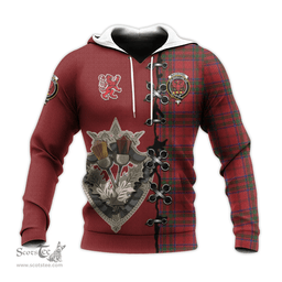 Scottish MacDonell of Keppoch Clan Tartan Hoodie - Lion Rampant And Celtic Thistle Style Scottish Plaid Tartan Plaid