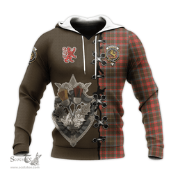 Scottish MacKintosh Hunting Weathered Clan Tartan Hoodie - Lion Rampant And Celtic Thistle Style Scottish Plaid Tartan Plaid