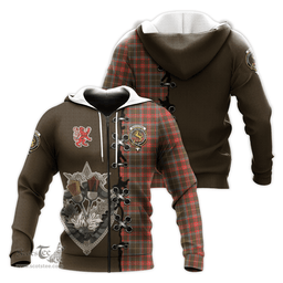 Scottish MacKintosh Hunting Weathered Clan Tartan Hoodie - Lion Rampant And Celtic Thistle Style Scottish Plaid Tartan Plaid