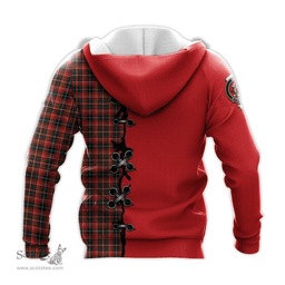 Scottish Innes Modern Clan Tartan Hoodie - Lion Rampant And Celtic Thistle Style Scottish Plaid Tartan Plaid