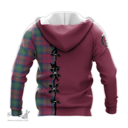 Scottish Lindsay Ancient Clan Tartan Hoodie - Lion Rampant And Celtic Thistle Style Scottish Plaid Tartan Plaid