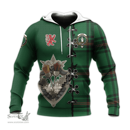 Scottish Logie Clan Tartan Hoodie - Lion Rampant And Celtic Thistle Style Scottish Plaid Tartan Plaid
