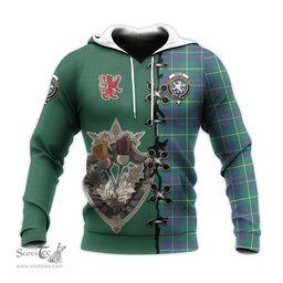 Scottish Inglis Ancient Clan Tartan Hoodie - Lion Rampant And Celtic Thistle Style Scottish Plaid Tartan Plaid