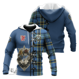 Scottish Hope Ancient Clan Tartan Hoodie - Lion Rampant And Celtic Thistle Style Scottish Plaid Tartan Plaid