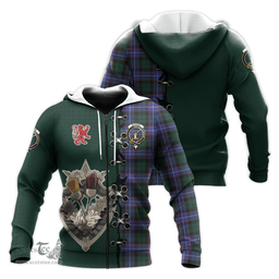 Scottish Guthrie Modern Clan Tartan Hoodie - Lion Rampant And Celtic Thistle Style Scottish Plaid Tartan Plaid