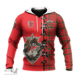 Scottish MacDonnell of Keppoch Modern Clan Tartan Hoodie - Lion Rampant And Celtic Thistle Style Scottish Plaid Tartan Plaid