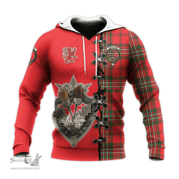 Scottish Langlands Clan Tartan Hoodie - Lion Rampant And Celtic Thistle Style Scottish Plaid Tartan Plaid