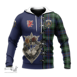 Scottish MacKenzie Modern Clan Tartan Hoodie - Lion Rampant And Celtic Thistle Style Scottish Plaid Tartan Plaid