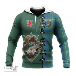 Scottish Hamilton Hunting Ancient Clan Tartan Hoodie - Lion Rampant And Celtic Thistle Style Scottish Plaid Tartan Plaid
