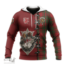 Scottish MacKintosh Red Clan Tartan Hoodie - Lion Rampant And Celtic Thistle Style Scottish Plaid Tartan Plaid