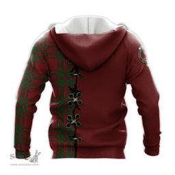 Scottish MacKintosh Red Clan Tartan Hoodie - Lion Rampant And Celtic Thistle Style Scottish Plaid Tartan Plaid