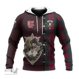 Scottish Lindsay Clan Tartan Hoodie - Lion Rampant And Celtic Thistle Style Scottish Plaid Tartan Plaid