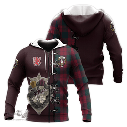Scottish Lindsay Clan Tartan Hoodie - Lion Rampant And Celtic Thistle Style Scottish Plaid Tartan Plaid
