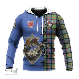 Scottish MacDonald Ancient Clan Tartan Hoodie - Lion Rampant And Celtic Thistle Style Scottish Plaid Tartan Plaid