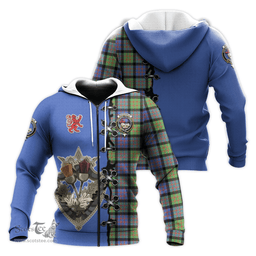 Scottish MacDonald Ancient Clan Tartan Hoodie - Lion Rampant And Celtic Thistle Style Scottish Plaid Tartan Plaid