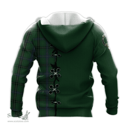 Scottish MacKendrick Clan Tartan Hoodie - Lion Rampant And Celtic Thistle Style Scottish Plaid Tartan Plaid