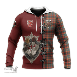 Scottish Innes Ancient Clan Tartan Hoodie - Lion Rampant And Celtic Thistle Style Scottish Plaid Tartan Plaid