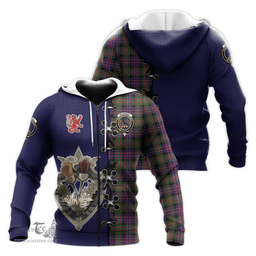 Scottish MacDonnell of Glengarry Modern Clan Tartan Hoodie - Lion Rampant And Celtic Thistle Style Scottish Plaid Tartan Plaid