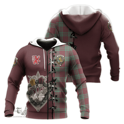 Scottish MacGregor Hunting Ancient Clan Tartan Hoodie - Lion Rampant And Celtic Thistle Style Scottish Plaid Tartan Plaid