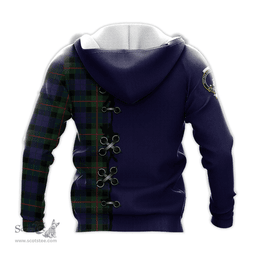 Scottish Gunn Modern Clan Tartan Hoodie - Lion Rampant And Celtic Thistle Style Scottish Plaid Tartan Plaid