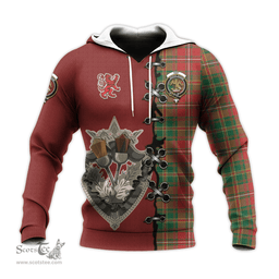 Scottish Hay Ancient Clan Tartan Hoodie - Lion Rampant And Celtic Thistle Style Scottish Plaid Tartan Plaid