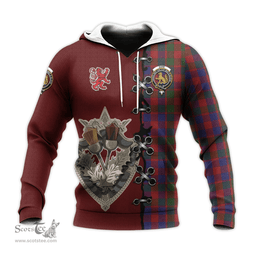 Scottish Gow Clan Tartan Hoodie - Lion Rampant And Celtic Thistle Style Scottish Plaid Tartan Plaid